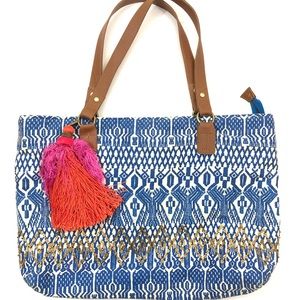 Anthropologie Jasper & Jeera Beaded tote Bag